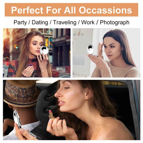 GAOLZIUY Black Cat Gifts for Women Girls, Cute Cats Compact Makeup Mirror, Gifts for Cat Lovers Mom for Birthday Valentines Day