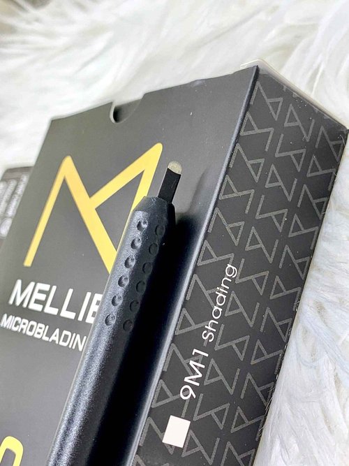 Mellie Microblading PACK OF 5 - U18 .18mm Disposable Microblading Pen with Pigment Sponge For Professionals Supplies