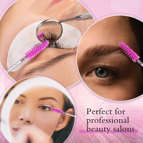 Skylety 1000 Pcs Disposable Mascara Wands Bulk Mascara Eyelash Brush Makeup Applicator Eyelash Wands for Eye Lash Extension, Eyebrow Comb, 3.9 x 0.2 x 0.3 Inch (Purplish Red)