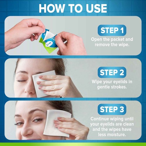 JJ CARE Eyelid Cleaning Wipes 160 PCs, Individually Wrapped Eye Lid Scrubbing Wipes, Moisturizing Eye Wipes for Irritated, Itchy, and Dry Eyes, Hypoallergenic Eye Scrub Cleaning Pads