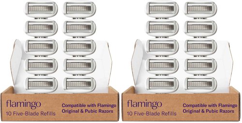 FLAMINGO Women's Razor 5-Blade Refills - Razors for Women - 10ct (Pack of 2)