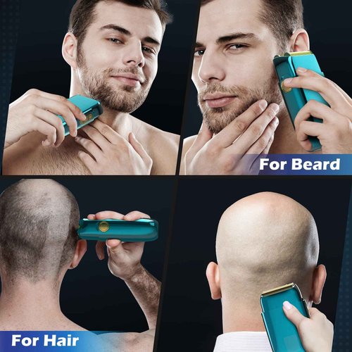 Electric Razor for Men Face, Bazivve Electric Shavers for Men, Foil Shaver with 3 Adjustable Speeds, Rechargeable Waterproof Close Shave Trimmer with LED Display for Face/Beard/Head Shavers (Blue)