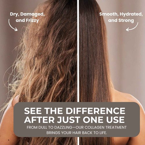 LUXURY TREND Collagen Hair Mask for Damaged Hair - Hydrating and Repairing Formula, Promotes Growth and Thickness - Ideal for Curly and Dry Hair, 16.9 oz