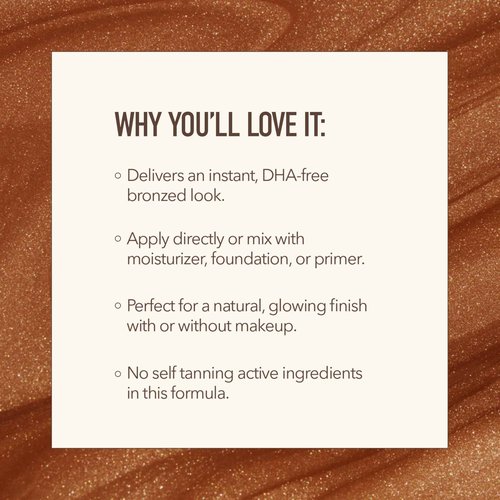 Nuda GlowDrops | Bronzing Squalene, Ginger, Lavender, & Moringa-Infused Face Bronzing Drops | Lightweight, Washable Bronzer Drops | Cruelty-Free, Paraben-Free, & Sulfate-Free Bronzing Serum, (30 mL)