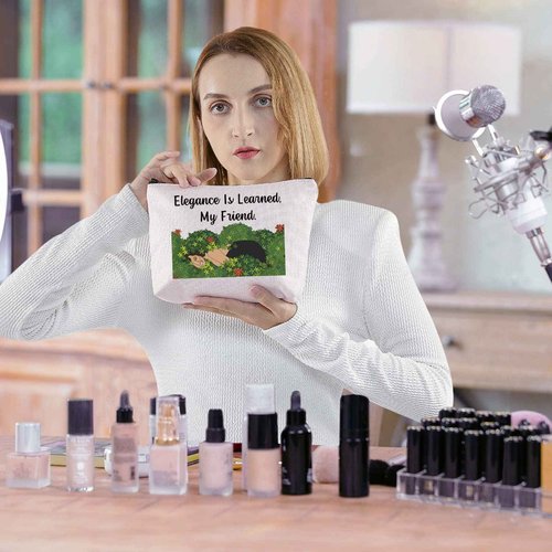 BLUPARK RHONY Inspired Gift Elegance Is Learned Makeup Bag Real Housewife Gift (Elegance Is Learned)