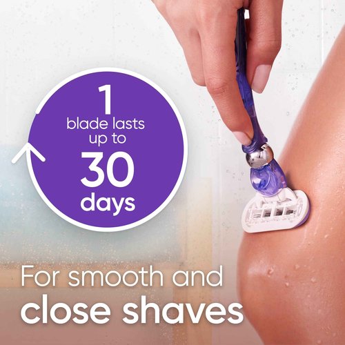Gillette Venus Deluxe Smooth Swirl Women's Razor Handle + 2 Blade Refills (Pack of 2)