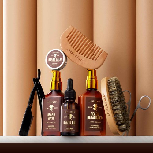 Christmas Gifts for Men, Beard Care Kit for Men, Sandalwood Mens Grooming Kit with Straight Edge Razor, Beard Oil, Balm, Wash, Detangler, Brush & More - 11pc Birthday Gift for Him, Dad, Boyfriend