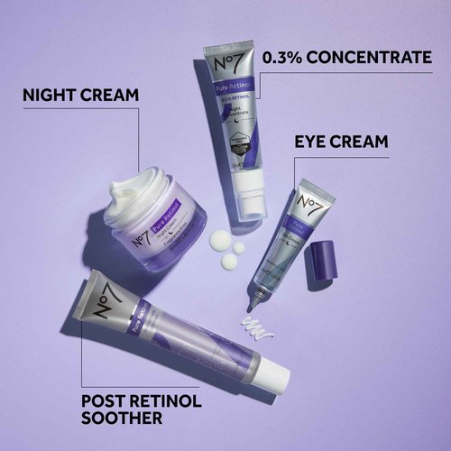 No7 Advanced Retinol 0.3% Night Concentrate - Slow Release Retinol Serum + Peptide Matrixyl 3000+ Boosted Overnight Anti-Aging Serum for Smoother, Softer Skin (1oz)