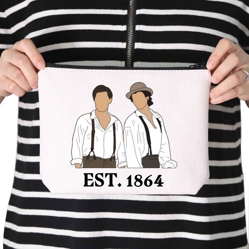 TSOTMO Salvatore Brothers Established 1864 Vampire Fans Gift Stefan and Damon Zipper Pouch Makeup Bag (Brother 1864)