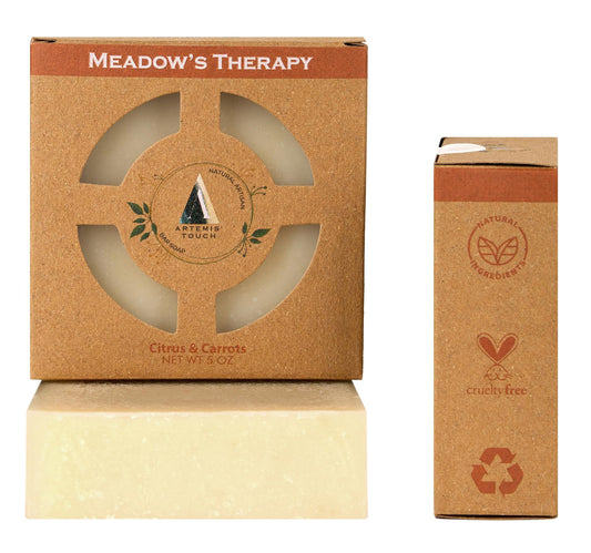 Artemis Touch Natural Artisan Bar Soap Cold Pressed 5 oz - Meadow's Therapy (Citrus & Carrots)