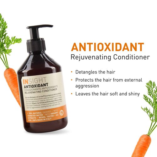 Insight Clean Beauty Antioxidant Rejuvenating Conditioner, Organic Carrot Extract, Vegan, 13.5 fl oz
