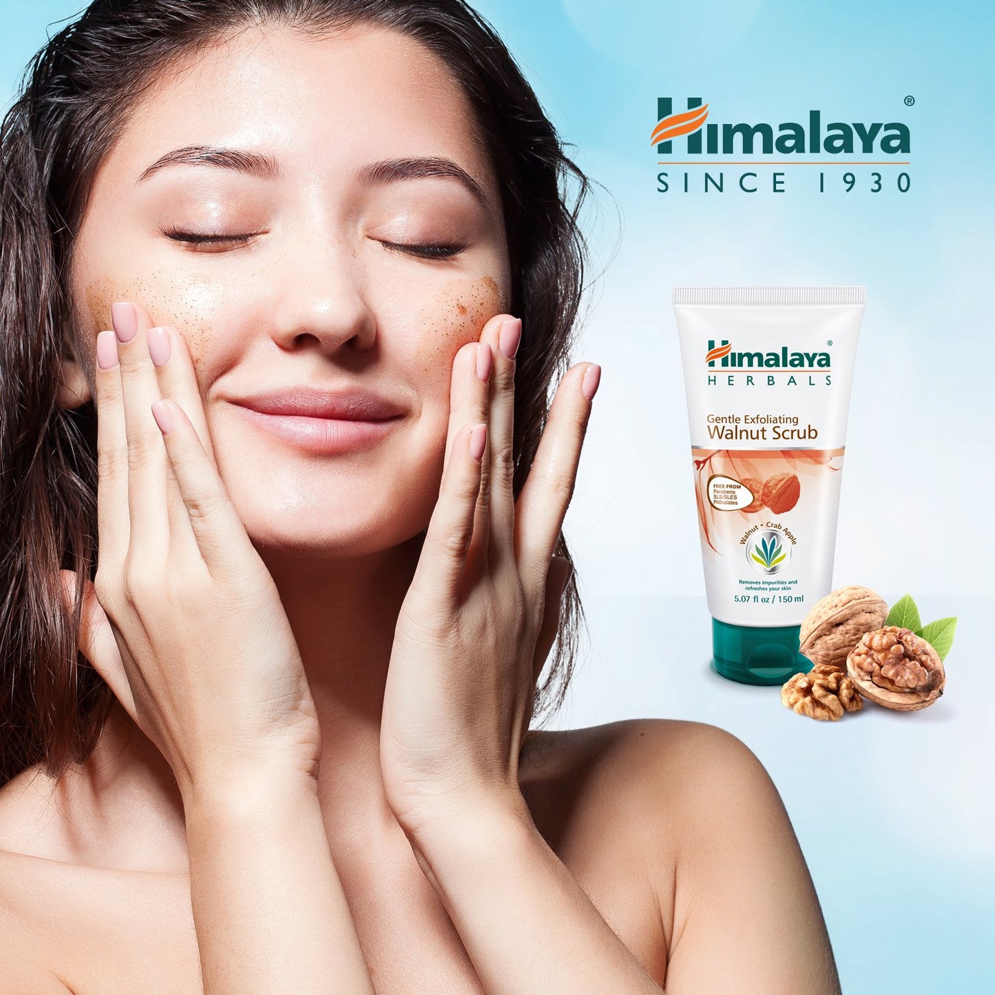 Himalaya Gentle Exfoliating Walnut Scrub for Deep Cleaning & Renewed Skin, 5.07 oz