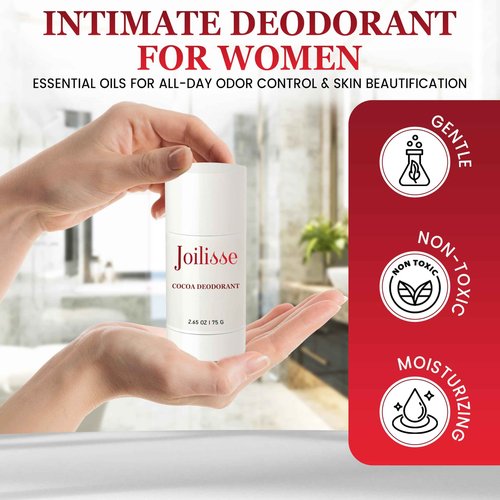 Joilisse Natural Aluminum-Free Whole Body & Intimate Deodorant for Women, Paraben-Free with Essential Oils for All-Day Odor Control & Skin Beautification, Gentle, Non-Toxic, and Moisturizing
