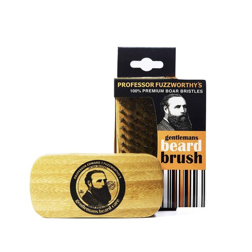 Professor Fuzzworthy Men’s Essential Beard Care Grooming Kit - Beard Shampoo & Boar Bristle Beard Brush - Best Travel Gift Set | 100% Natural & Zero Waste | Organic Ingredients Sulfate & Paraban Free