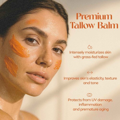The Tallow Studio - Antioxidant Tallow Face Balm - 100% Grass Fed & Organic | Handmade in Small Batches (1oz)