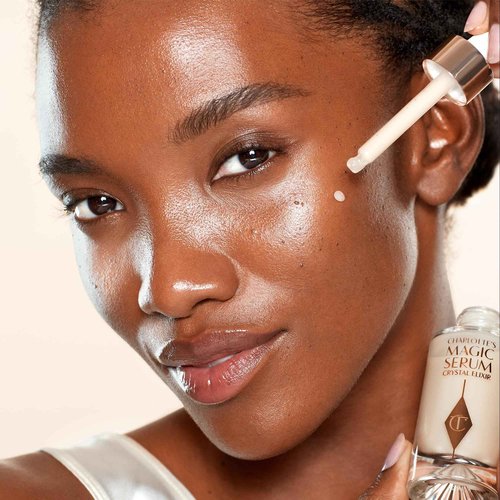 Charlotte Tilbury Magic Face Serum Crystal Elixir - Firming Peptide Serum for Face & Neck - Enriched with Plant Adaptogen Extracts to Help Boost Skin's Barrier Function & Moisture Retention (8ml)