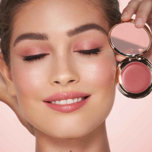 Charlotte Tilbury Pillow Talk Lip & Cheek Cream Blush - Hydrating Face Makeup with a Dewy, Sheer Finish - Enriched with Vitamin E & Beeswax to Soften Skin - Colour of Dreams