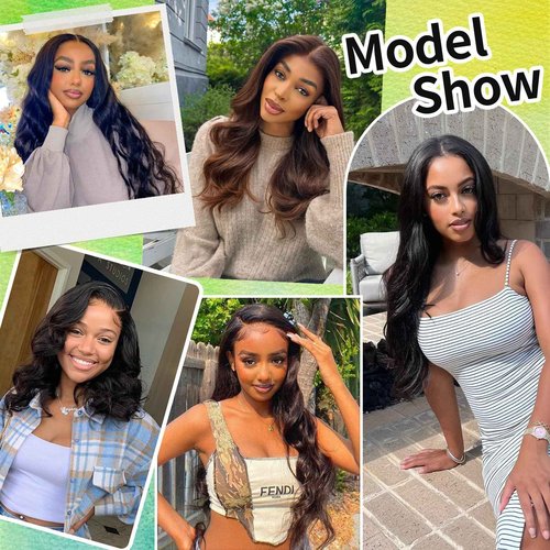 Antousha Human Hair Bundles Body Wave Blonde Color, 16 Inch - 1 Bundle - #613, Body Wave Bundles Human Hair 12A Brazilian Virgin Wavy Hair Bundles for Women