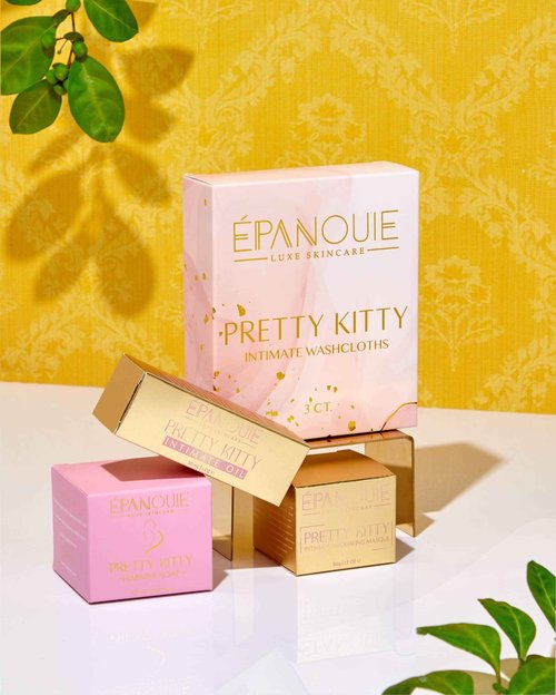 Epanouie Skin | Pretty Kitty Intimate Care | Premium Botanical Feminine Hygiene | Feminine Soap | Gentle Vulva Wash | Treats Odor + Inflammation