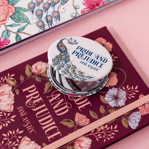 Steel Mill & Co Compact Mirror, Small Handheld Travel Mirror for Purse, Book Lovers/Book Club Stocking Stuffer Gift, Pride and Prejudice