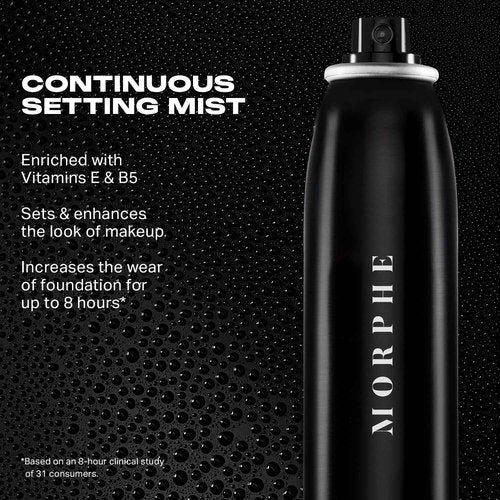 Morphe Jumbo Continuous Setting Spray - Micro-Fine Makeup Setting Spray with a Natural Radiant Finish - Helps Makeup Resist Caking or Fading & Increases Wear of Foundation (6.5 fl oz)