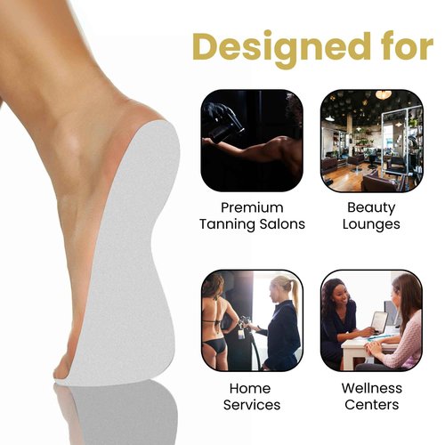 STICKONFEET Premium Feet Pads for Spray Tanning – Disposable Spray Tan Feet Pads – Hygienic and Easy-to-Use Foot Protectors Designed for Salons and Mobile Spray Tanning Professionals - 60 Pairs