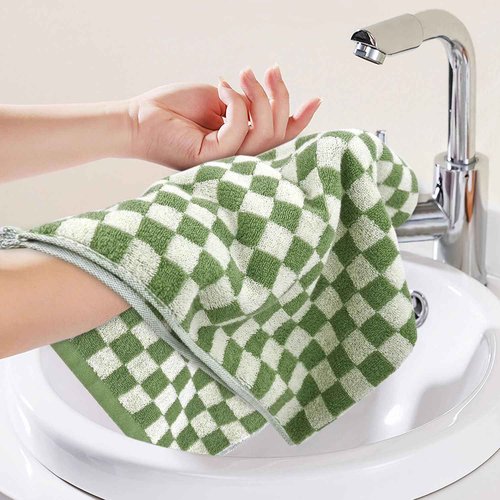 Cotton Small Towels 8 Pack, 4 Hand Towels (13x29 Inches) and 4 Washcloths (13x13 Inches), for Drying Hand, Washing Face, and Daily Cleansing