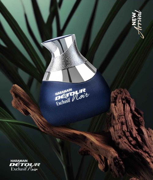 Al Haramain Detour Noir Exclusif Eau de Parfum Spray for Unisex, 3.4 Ounce