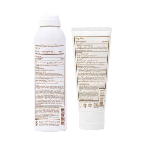 Sun Bum Sun Bum Mineral Spf 30 Sunscreen Spray and Spf 50 Lotion Vegan and Reef Friendly (octinoxate & Oxybenzone Free) Broad Spectrum Zinc Sunscreen With Uva/uvb, 2 Count