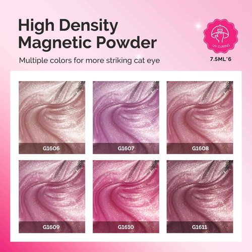MelodySusie Safety Nail Drill Bits MelodySusie Pink Gem Cat Eye Gel Set