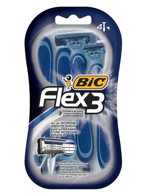 Bic Flex 3 men's shaver, 4 count (2 packs)