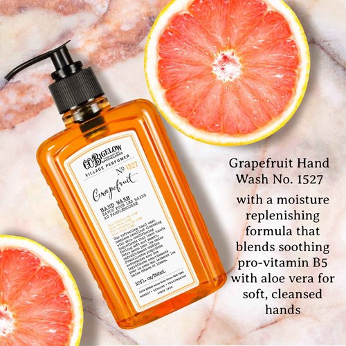 C.O. Bigelow Hand Wash, Grapefruit No.1527 - Village Perfumer Moisturizing Hand Wash for Bathroom & Kitchen with Aloe Vera, 10 fl oz, Pack of 2
