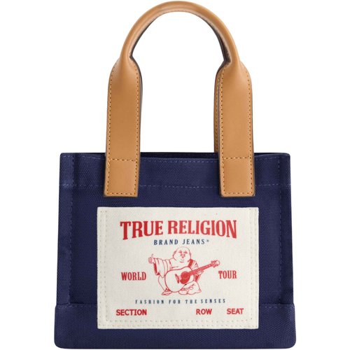 True Religion Tote, Women's Mini Travel Shoulder Bag with Adjustable Strap, Navy