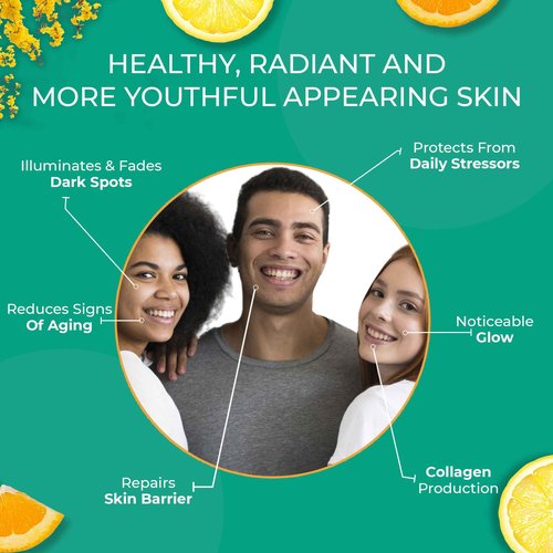 Dr. Crazy Millionaire Glow Vitamin C Serum for Face - Hydrating Glow Up Serum With Turmeric, Niacinamide, Hyaluronic Acid, Snail Mucin & Vitamin E - Fades Dark Spots & Evens Skin Tone – 30ml
