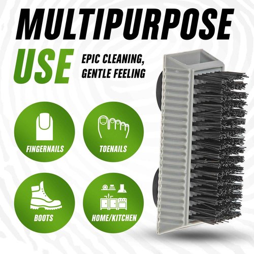 Grip Clean Heavy-Duty Hand Cleaner for Mechanics with Nail Brush - Moisturizing Coconut Oil Hand Cleaner Liquid Hand Soap with Stiff Bristle Nail Brush, Lime Scent - 32 Fl Oz Pump Top + Brush