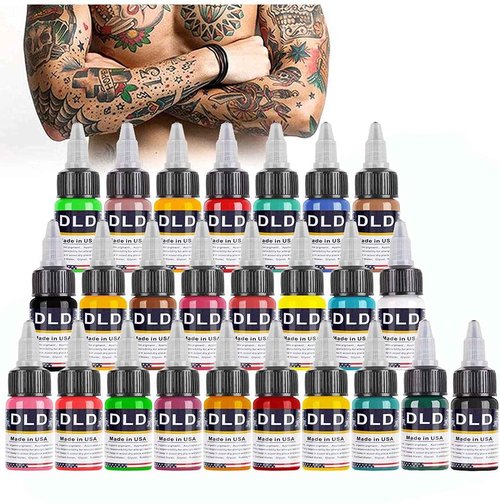BAODELI Professional Ink Color Set 25 Colors 15 ml (1/2OZ) Vegan-Friendly Pigment Ink Supplies Ink for Tattoo Artist and Beginners Tattoo Supplies