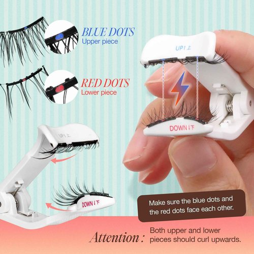 LASHVIEW Upgrade Magnetic Eyelashes with Applicator, Reusable Soft Magnetic Lashes Natural Look with 0.17mm Ultra-Thin Magnets No Glue Needed Easy to Wear and Remove-N24