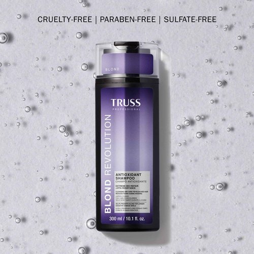 TRUSS Blond Revolution Blonde Shampoo - Gentle Cleansing Shampoo for Color Treated Hair - Preserves Luminous Blonde Coloring While Fighting Oxidation & Increasing Shine (10 fl oz)