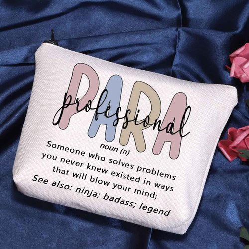 POFULL Paraprofessional Gift Para Teacher Gift Paraprofessional Appreciation Cosmetic Bag (Paraprofessional Cosmetic Bag)