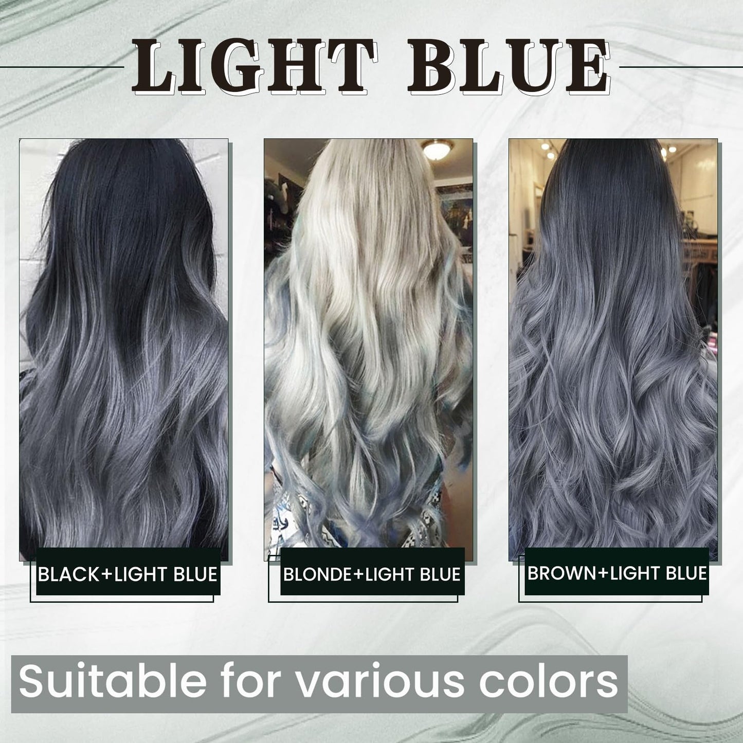 RUNATURE Blue I Tip Hair Extensions Human Hair Light Blue I Tip Human Hair Extensions Itip Hair Extensions Colored Hair Extensions for Highlight Blue Hair Extensions I Tips Human Hair 14 Inch 20g 25s