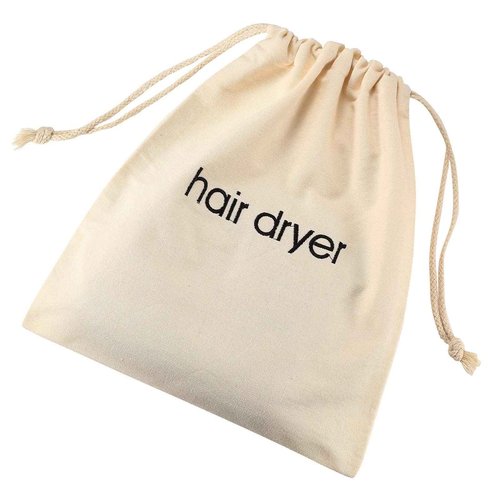 ERKXD 3 | 6 | 8 Pack Hair Dryer Bags Drawstring Bag Container Hairdryer Bag for travel bathroom (8 PCS White)
