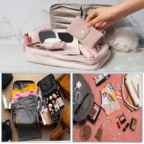 20 Sets Travel Makeup Brush Set Bulk Brushes Bag Mini Face Make up Brushes Brushes Bag for Makeup Party Favors Wedding Bridal Shower Favors Bridesmaid Gift Bachelorette Party Gift (Ivory Beige)
