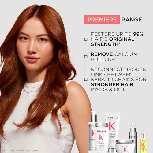 Kerastase Premiere Repair Pre-Shampoo Treatment - Dual-Action for Stronger Hair, Repairs Damage & Calcium Build-Up, 93% Less Breakage, With Citric Acid, 1.5 Fl Oz, Travel Size