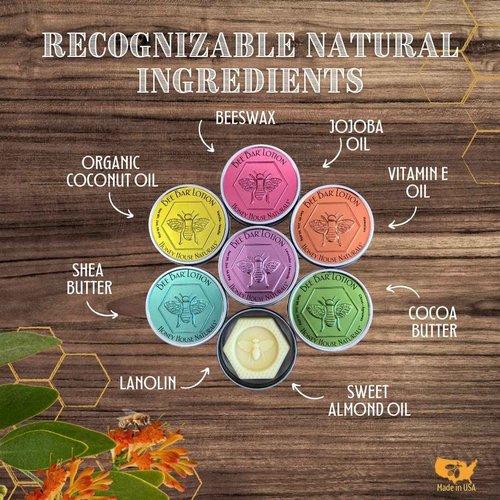 Honey House Naturals 2 Piece Gift Set, All Natural, Ultra Moisturizing Lotion Bar and Lip Butter Infused with Essential Oils, Made in USA, (Variant Name) (Pack of 2)
