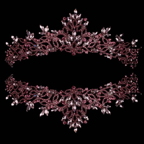 LIMELIA Handmade Pink Tiara for Women – Crystal Crown for Bridal, Prom, Pageant, Birthday & Christmas | Sparkling Rhinestone Headpiece – Melis Design