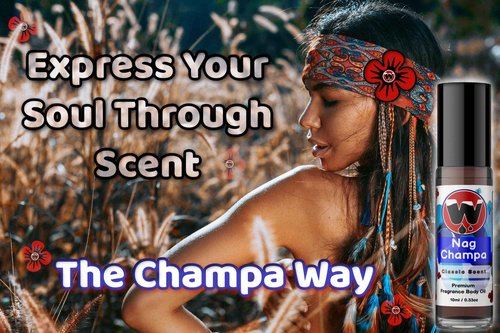 WagsMarket - Nag Champa Perfume Oil, from 0.33oz Roll On to 4oz Glass Bottle (1oz Roll-On)
