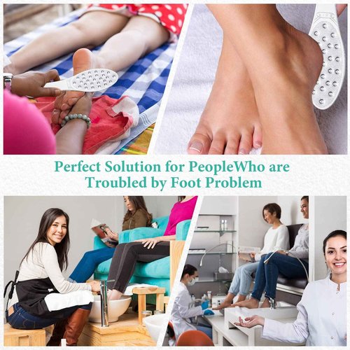 4 Pcs Stainless Steel Foot Scraper Metal Foot File Double Sided File Callus Remover Professional Feet Rasp Scrubber for Wet or Dry Skin Easy to Clean Pedicure Tool Heel