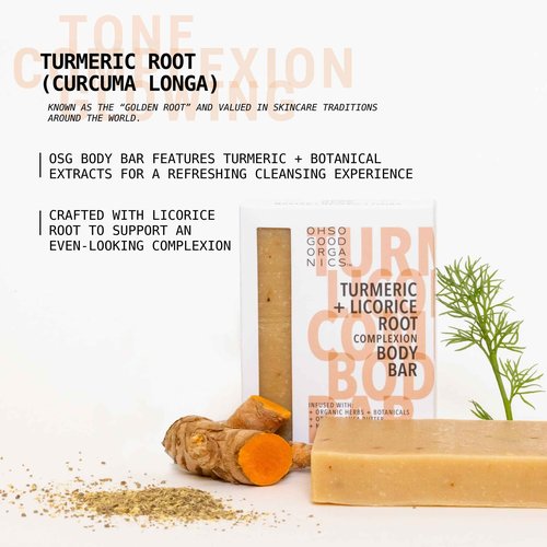 Natural Organic Soap Bar with Turmeric for Face and Body, Exfoliating Bar Soap, Infused with Licorice Root, Herbs, Botanicals, Shea Butter and Essential Oils, 4oz, 3 Pack Turmeric Soap Bar