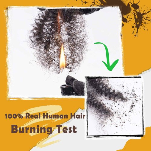 MayTsing Spring Twist Bulk Human Hair for Crochet, Spring Twists, Passion Twists, Butterfly Locs and Mini Twists, 100% Afro Kinkys Bulk Human Hair, Can be Dyed and Bleached 1b,50g