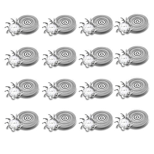 Head Shaver Replacement Heads Compatible with Sk-ull Shaver Pitbull Gold PRO, Pitbull Silver PRO, Palm, Pitbull Platinum PRO, Electric Razor Replacement head for Superior Shaving (16 PACKS)